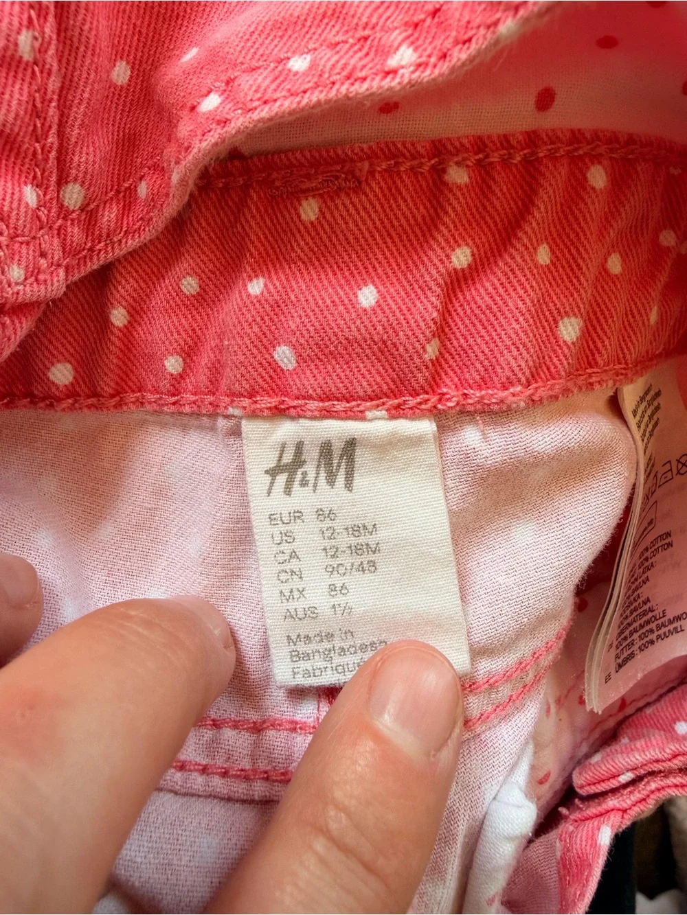 H&M Pink Polka Dot Heart Overalls - Kids Bottoms